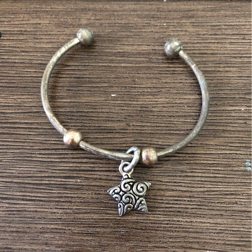 vintage sliver Star cuff bracelet